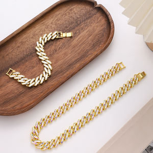 ヒップホップ フルラインストーン アイスアウト パヴェ マイアミ キューバン リンク チェーン ジュエリー ブリンブリン メンズ ラッパー ネックレス Collar De Rapper Masculino - Product Image 6