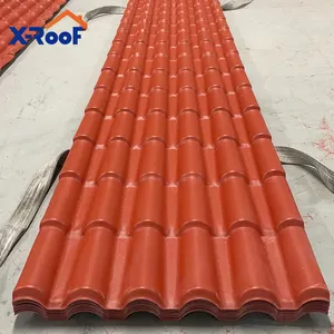 High Quality Masonry Materials Pvc Roofing Sheet Teja Upvc Asa Roma Roof Tile Synthetic Resin Roof Shingle