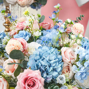 ผ้าลูกบอลดอกไม้สีฟ้าตกแต่งกลางโต๊ะสั่งทำสำหรับงานแต่งงานต้นคริสต์มาสและงานจัดแสดงอีสเตอร์ - Product Image 6