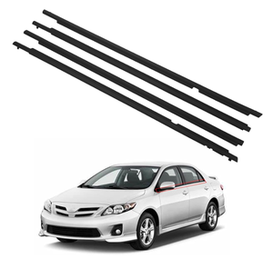ชุดแต่งขอบกระจกรถยนต์ด้านนอก 4 ชิ้น สีดำ สำหรับ Corolla RAV4 <span class=keywords><strong>Yaris</strong></span>  อะไหล่ทดแทนตรงรุ่น กันน้ำ - Product Image 1