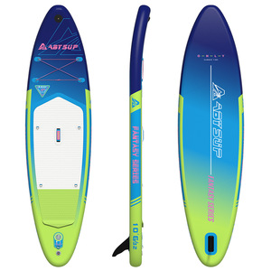 Tabla de paddle surf inflable HLSUP de 10 pies con una sola aleta para uso en el océano, tabla de surf de pie con bomba, bolsa y accesorios. - Product Image 2