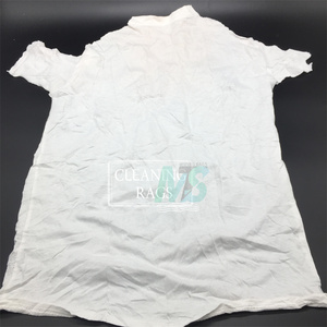 Chiffons de nettoyage blancs mélangés 100% coton T-shirts à faible peluche Essuie-glaces Déchets textiles pour le nettoyage - Product Image 2