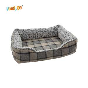Famipet fabricante personalizado nuevo diseño de lujo cómodo rectángulo suave felpa lavable mascota gato perro cachorro cama - Product Image 5