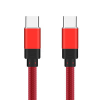 Câble USB C vers USB C Câble de charge rapide en nylon tressé de type C avec boîte en cristal
