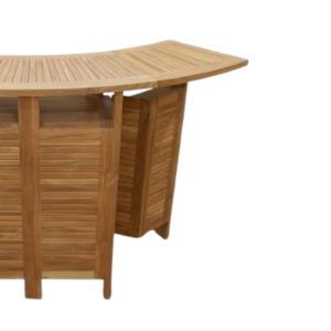 Mesa de Bar Plegable Compacta de Estilo Teak con Diseño de Hoja Abatible Extensible – Apta para Uso en Interiores o Exteriores - Product Image 3