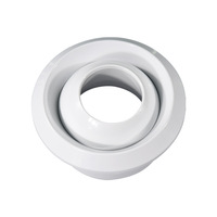 Diffuseur d'air rond ABS à jet longue portée pour plafond, sortie d'air pour climatisation et ventilation CVC