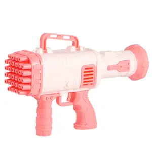 2023 Groothandel Zomer Outdoor Kinderen Speelgoed 32 Gaten Elektrische Gatling Automatische Bubble Shooter Gun Speelgoed