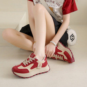 2025 primavera nuove <span class=keywords><strong>scarpe</strong></span> sportive da donna in stile coreano <span class=keywords><strong>con</strong></span> <span class=keywords><strong>tacco</strong></span> <span class=keywords><strong>alto</strong></span> e lacci Sneakers Gump spesse Sole chiusura autunnale 2 f28 - Product Image 3