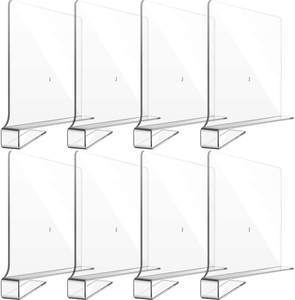 Divisores divisores de estante de acrílico de plástico multifuncional para armario - Product Image 2