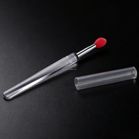 Großhandel: Wiederverwendbare Silikon-Lippenpinsel-Tube mit individuellem Logo, transparentem Griff und farbigem Make-up-Applikator-Stift