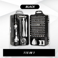 Kit d'Outils de Réparation de Précision 115 en 1 avec Embouts de Tournevis pour Horloges et Téléphones Portables