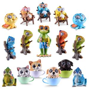 Bison <span class=keywords><strong>caméléon</strong></span> planteur solaire jardin décorations Figurine extérieur LED décor Figure éclairer décoratif Statue Accents pour cour - Product Image 2