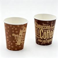Gobelet en papier compostable personnalisable, imperméable, à paroi simple, de qualité alimentaire, pour café, taille personnalisée, logo, motif, jetable pour restaurant