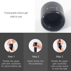 शराब की बोतलों के लिए सिलिकॉन पुनः प्रयोज्य कॉर्क्स शराब परिरक्षक मिनी वाइन स्टॉपर - Product Image 3