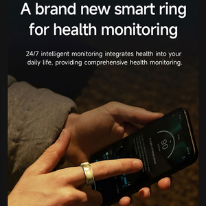 SY15 Smart Ring Health Tracker IP68 Waterproof Gesture <b>Control</b> Video Switching Alarm Clock Stainless Steel Finger <b>Vibration</b> Ring - Product Image 4