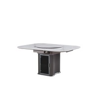 Table de cuisine minimaliste haut de gamme carrée en pierre frittée, table à manger extensible de luxe créative pour salle à manger