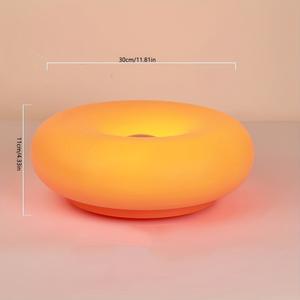 Luce da tavolo moderna decorazione per la casa in vetro luce da parete 30*30CM con lampada a ciambella in vetro USB - Product Image 5