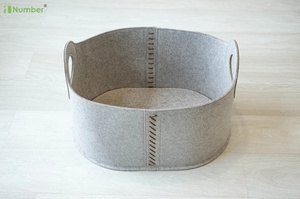 New Upgrade <strong>Large</strong> <strong>Basket</strong> for Firewood Blanket Magazines Strong <strong>Log</strong> <strong>Basket</strong> Fireplace Accessories Felt Bin for Living Room Mudroom - Product Image 5