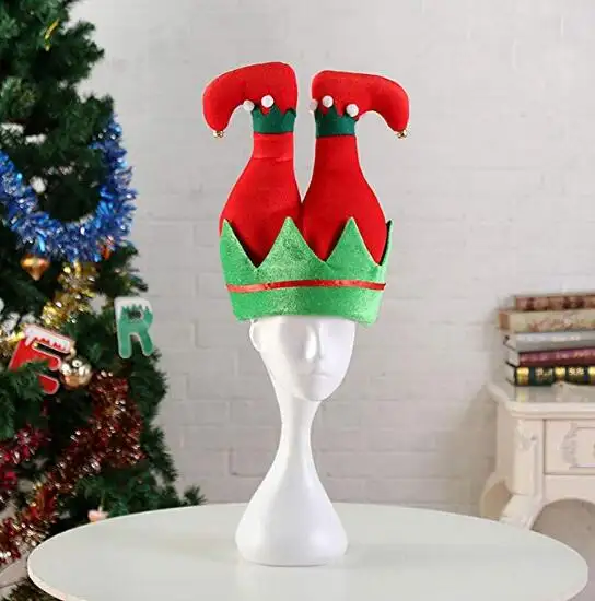 Sombrero de elfo de Navidad, divertido sombrero de Papá Noel, novedad, sombrero de disfraz