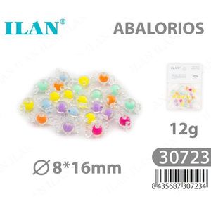 Perline colorate Ilan Abalorios 8x16mm per la creazione di gioielli - Product Image 3