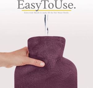 Bouteille d'eau avec housse souple, bouillotte pour soulager la douleur, chauffe-cou, épaules et pieds, idéal pour les crampes menstruelles, excellent cadeau - Product Image 3