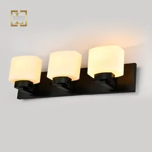 American modern ETL rettangolo vetro comodino luce di lettura hotel luce decorativa di lusso LED applique da parete per soggiorno