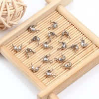 Connecteur DIY en acier inoxydable avec fermoir, embouts de chaîne à billes, perles à sertir, apprêts et composants pour la fabrication de boucles