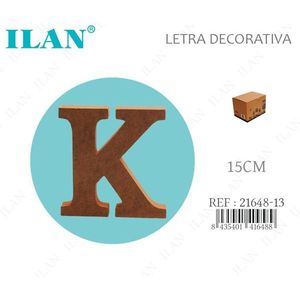 Ilan Lettera Decorativa in Legno K 15Cm per Decorazione Murale - Product Image 1