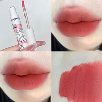 Cappuvini Mat Velours Doux Brume Lèvres Boue Antiadhésive Tasse Apparence Imperméable Blanc Gris Rose Teinte À Lèvres