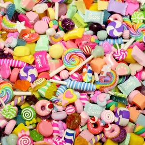 10 pièces/sac en gros mélange alimentaire Dessert forme dos plat <span class=keywords><strong>Kawaii</strong></span> résine Cabochons pour bijoux breloque accessoires - Product Image 3