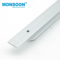 Poignée de meuble moderne en aluminium blanc dissimulée, profilé pour armoire, placard, tiroir de cuisine, poignée de bord dissimulée