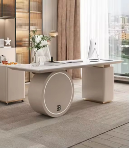 Scrivania per Computer in Stile Minimalista Italiano Moderno, Estensibile, in Acciaio Inox e MDF, per Studio e <span class=keywords><strong>Lavoro</strong></span> - Product Image 5