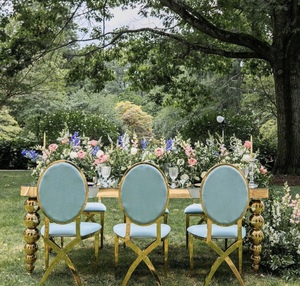 Vendita calda <span class=keywords><strong>reale</strong></span> rettangolo in acciaio inox specchio in vetro tavolo di nozze - Product Image 5