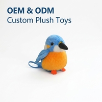 Jouets en peluche personnalisés OEM, perroquet, nouveau modèle à ventouse, peluche super douce, couverture réconfortante, design personnalisé, cadeau mignon, rembourrage en coton PP lesté