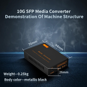 BLIY 10G SFP มีเดียคอนเวอร์เตอร์ RJ45 อะแดปเตอร์อีเธอร์เน็ตไฟเบอร์ออปติก 10Gbps ปลั๊กแอนด์เพลย์ - Product Image 5