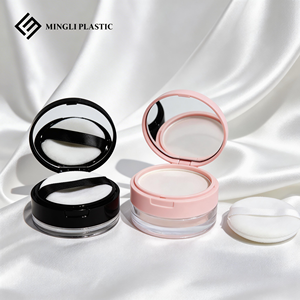 ML Pack – Boîte pliable en plastique beige/noir pour poudre libre, 100 pièces, personnalisable avec votre marque, en matériaux recyclés, pour mini-crèmes - Product Image 3