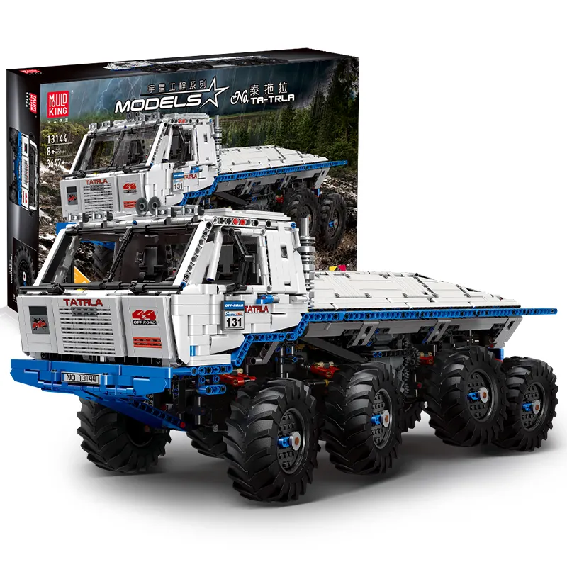 MouldKing MOC 27092 Technic Tatra Tow T813 8x8 Engineering Car Tractor Toy Truck Vehicle Model Building Blocks legoing