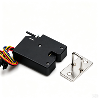 Serrure électrique ABS DC5V 12V 24V avec retour de signal et déverrouillage manuel d'urgence pour armoire, casier à colis, distributeur automatique