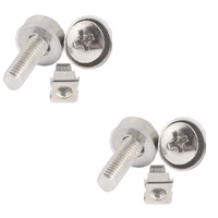 Kit de tornillos y tuercas para montaje en rack OEM, sujetadores de clip para gabinetes de servidor con cabeza plana cruzada M5/M6, chapado y longitud personalizados