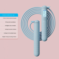 Corde à sauter double usage avec compteur électronique numérique et poids intégré pour adultes et enfants, poignée en ABS