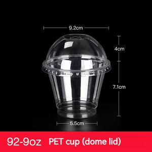 Gobelets en <span class=keywords><strong>plastique</strong></span> transparents jetables de 9 oz avec couvercles dôme, personnalisables avec logo, pour boissons pour animaux de compagnie, événements extérieurs, fêtes enfantines et événements ludiques - Product Image 1
