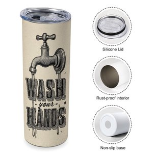 Commuter 20oz Straight Tumbler Rustproof Stainless Steel Vacuum Insulated Keep <b>Hot</b> <b>Cold</b> Custom Logo - Product Image 3