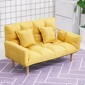 Canapé-<span class=keywords><strong>lit</strong></span> de luxe moderne en bois avec mécanisme, pliable, forme octogonale, 2 places, housse amovible et lavable pour salon - Vente en gros - Product Image 2