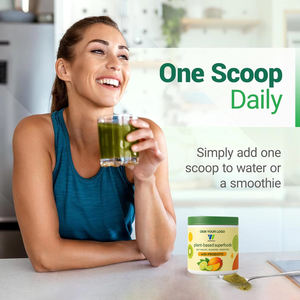 Vigoworld веганский суперпищевой Зеленый Порошок Сок цельные продукты Органическая Спирулина хлорелла с пробиотиками пребиотический пищеварительный фермент - Product Image 6