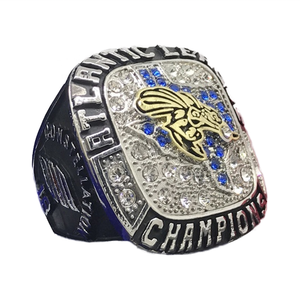 Bijoux en alliage de style classique plaqué or pour hommes personnalisés <span class=keywords><strong>Bague</strong></span> de fiançailles pour la fête de la Ligue atlantique de championnat de baseball - Product Image 6