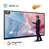 Pizarra Inteligente de 65 Pulgadas 4K UHD con Pantalla Táctil de 20 Puntos, Sistema Operativo Android/Windows