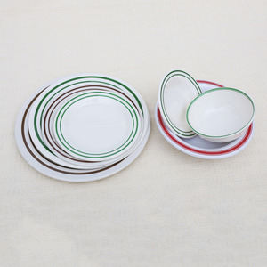 Yanco Piatto Rotondo da 10 Pollici in Melamina 100% con Linea Verde, Design Elegante, Infrangibile, per Ristoranti e Mense - Product Image 4