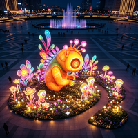 Meistverkaufte Dschungel-Cartoon-Fantasie-Tier-Laternen Märchenhafter Stil Wasserdicht Langlebig Energiesparend Outdoor Diwali Abschlussfeier