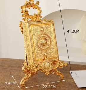 رف كتب للقرآن الكريم، ديكور منزلي، حامل كتب معدني، زينة رمضان، تحفة دينية، هدية عربية شرق أوسطية، نموذج مطلي - Product Image 1