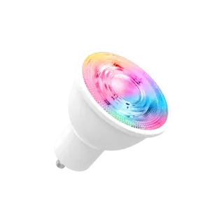 Умная Светодиодная лампа ZIGBEE 5 Вт, работает с google home, TUYA smart life, GU10, RGB, с регулируемой яркостью, настройкой таймера